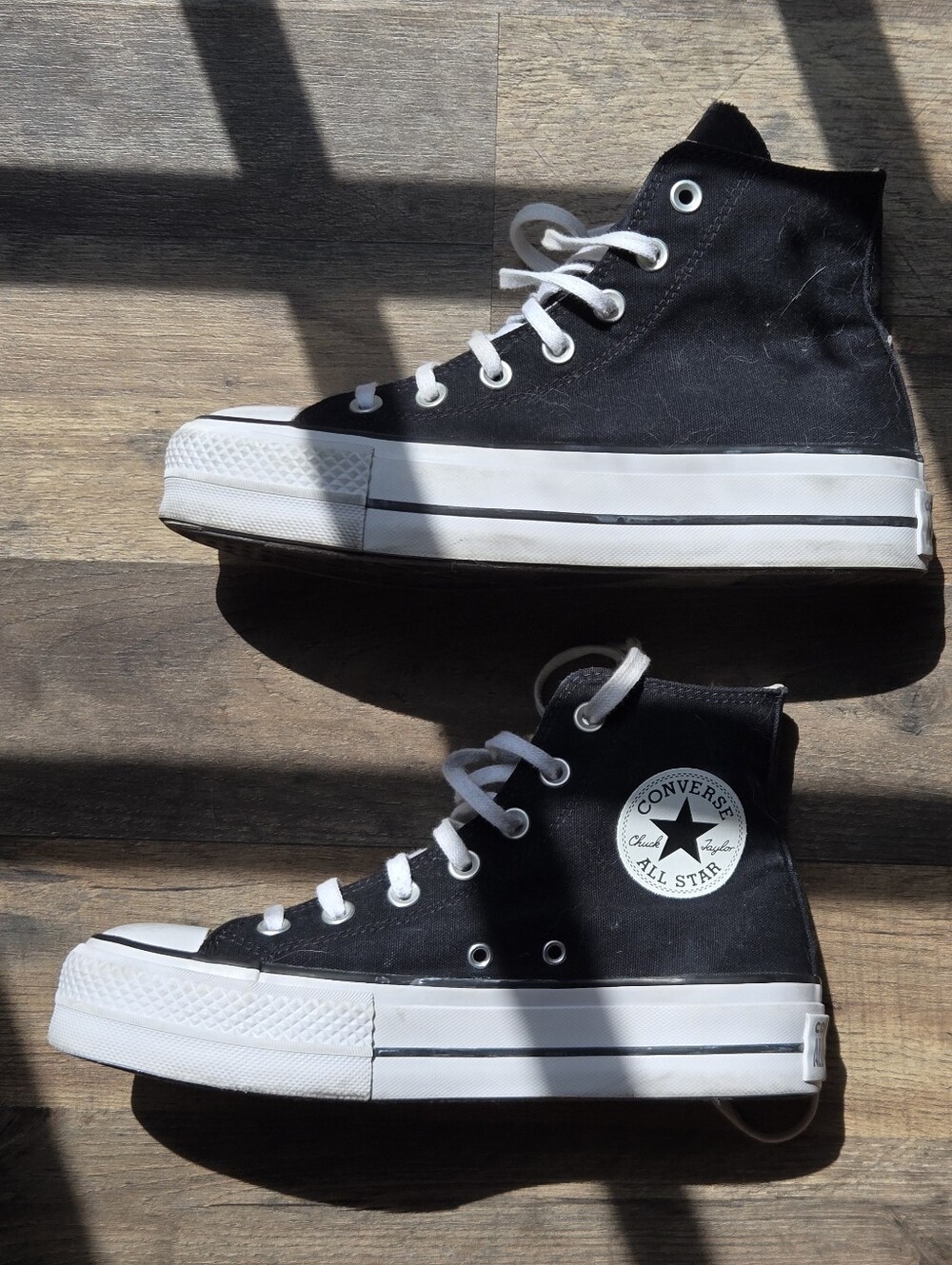 Converse Black and White High Top Sneakers